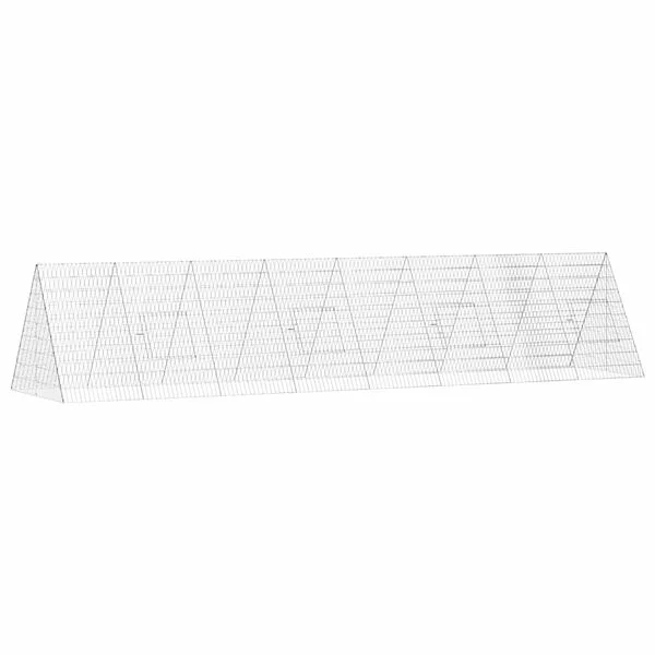 vidaXL Hühnerkäfig Silber 430 x 100 x 85 cm Verzinkter Stahl