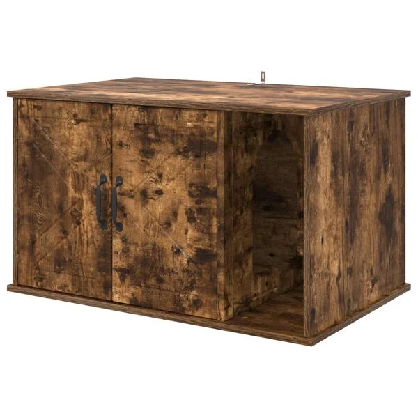 vidaXL Katzenhaus Räuchereiche 85 x 55 x 50, 5 cm Holzwerkstoff