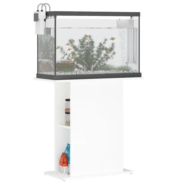 vidaXL Aquariumständer Weiß 75x36x72, 5 cm Holzwerkstoff