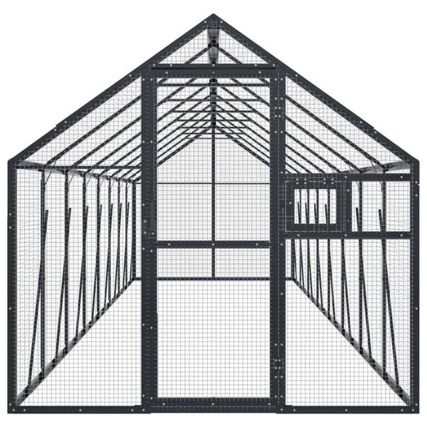 vidaXL Voliere Anthrazit 1, 79x8x1, 85 m Aluminium